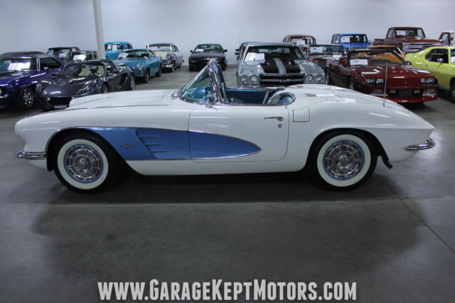 1961 chevrolet corvette convertible white convertible 283 v8 37591 miles
