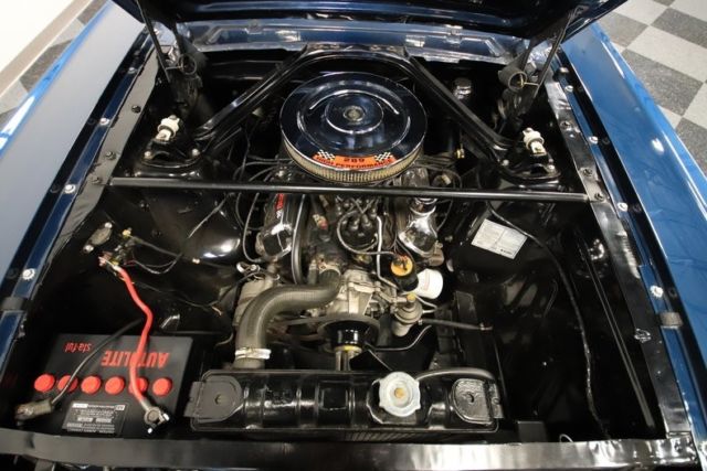 1965 ford mustang k-code 12365 miles caspian blue hardtop 289 v8 k-code 4 speed