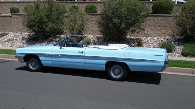 1961 pontiac bonneville convertible phs card 8 lug 4 speed 389 tri pwr nice!!
