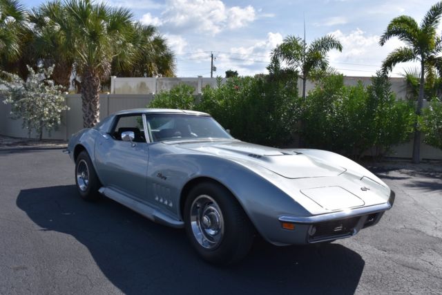 1969 chevrolet corvette 0 gray t-top 350 automatic