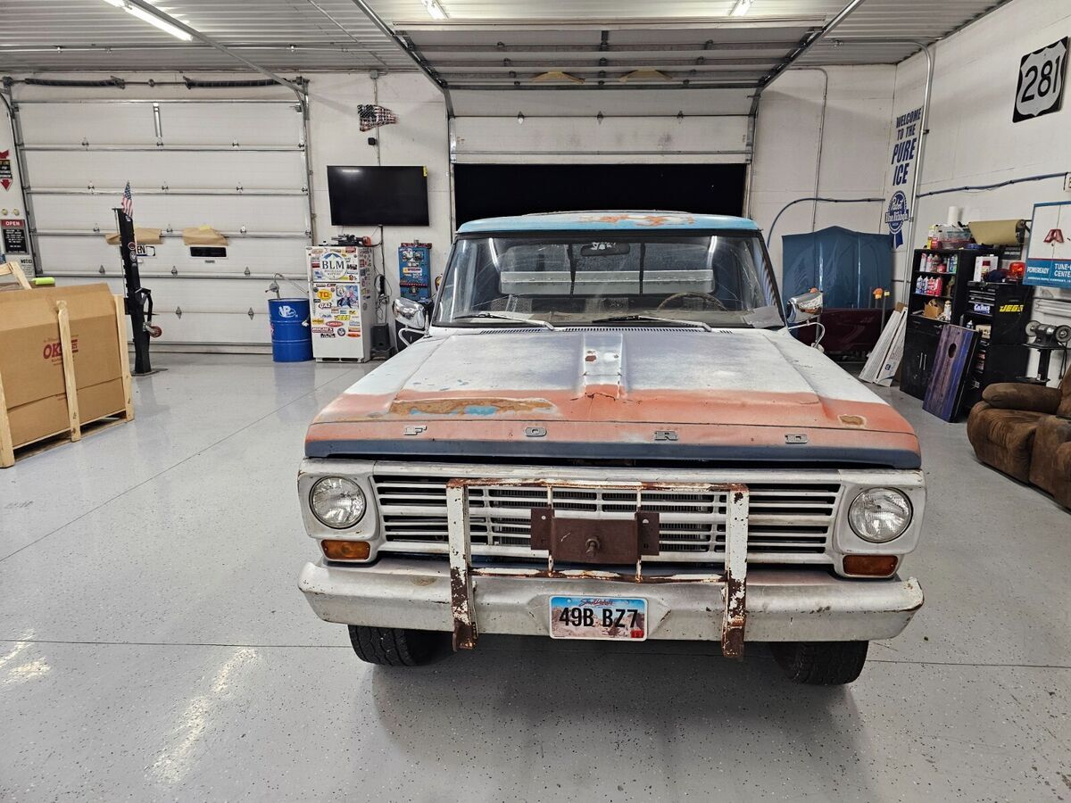 1969 ford f100 pickup rebuilt 390fe v8, holley sniper efi, manual transmission