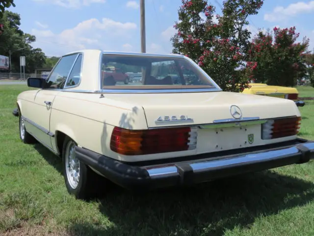 1977 mercedes benz 450sl convertible - light ivry/tan interior - 2 tops