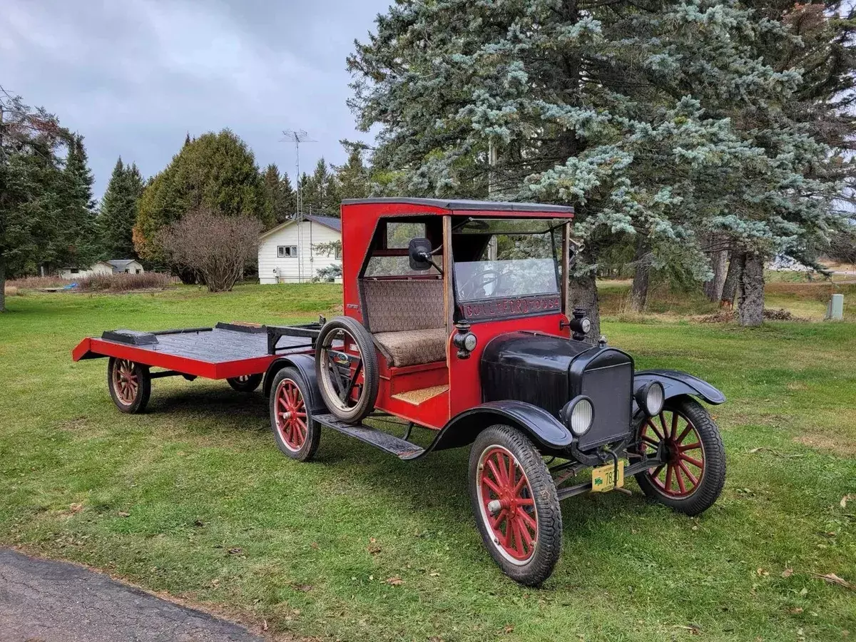 1922 ford model t pickup red rwd manual