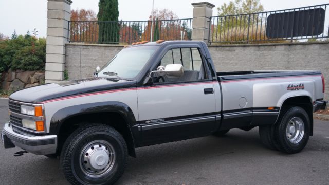 1990 chevrolet 3500 4x4 reg cab super low miles dually rear wheels
