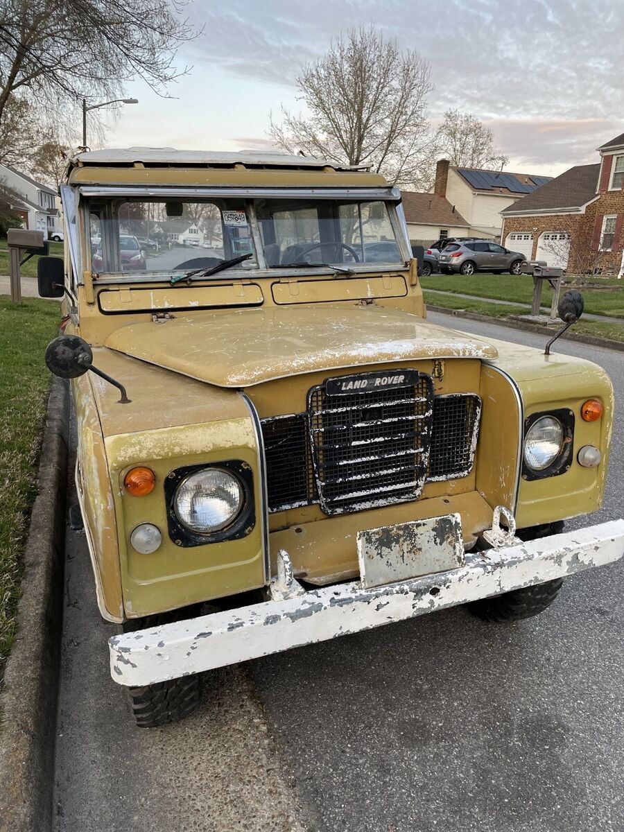 1975 land rover series iii suv yellow santana
