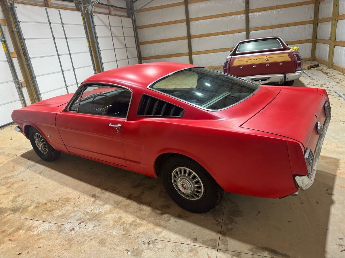 1966 ford mustang coupe red rwd automatic fastback