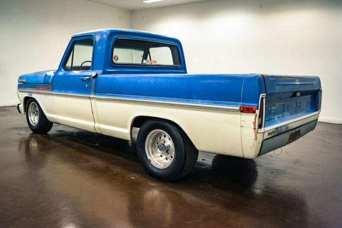 1971 ford f100 ranger 4330 miles blue patina pickup truck 460 v8 c6 automatic