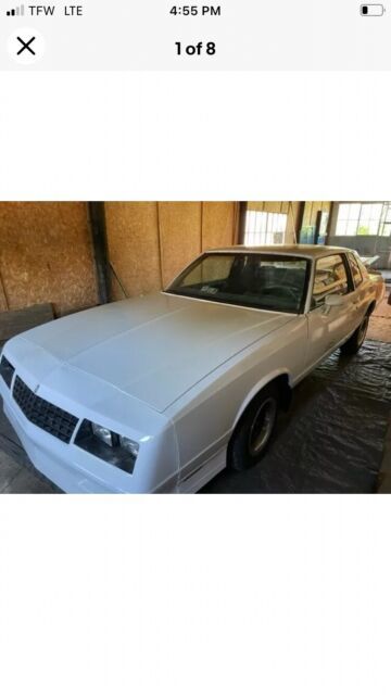 1984 monte carlo ss for sale running and driving it’s white with blue interior
