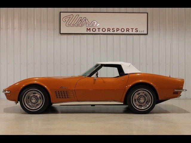 1971 chevrolet corvette convertible 54019 miles orange 350ci 270hp 4 speed manu