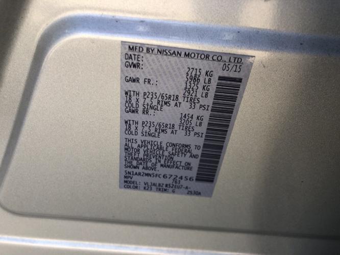 certified 2015 nissan pathfinder s brandon, ms 39042 for sale in brandon, mississippi