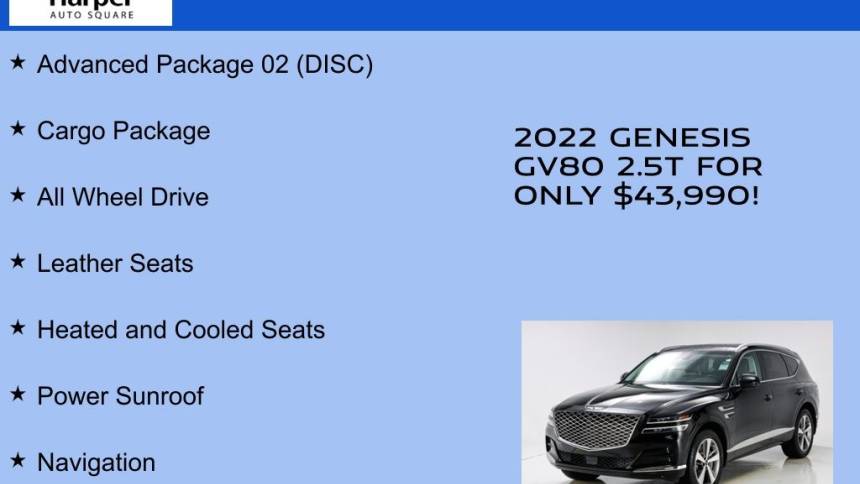 2022 genesis gv80 2.5t