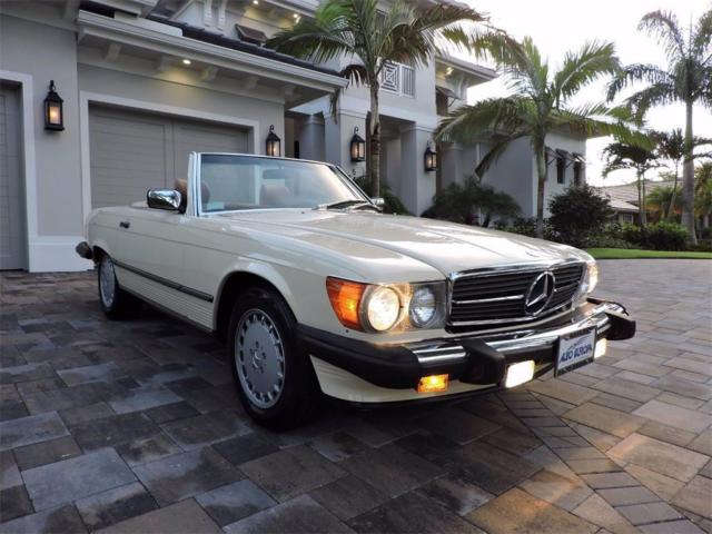 1986 mercedes-benz 560sl roadster low miles great colors records both tops