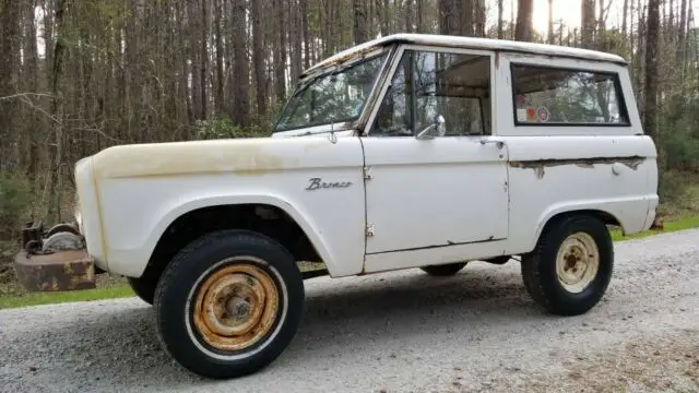 1966 ford bronco u15 uncut 4wd manual trans 270ci i6 - eyebrow grill - pto winch