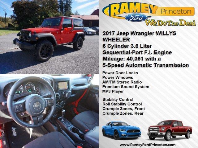 2017 jeep wrangler willys wheeler 4x4 willys wheeler 2dr suv for sale in elgood, west virginia