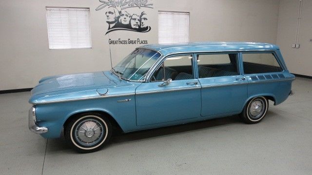 1961 chevrolet corvair "lakewood" 700 series 4 dr.station wagon "jewel blue"