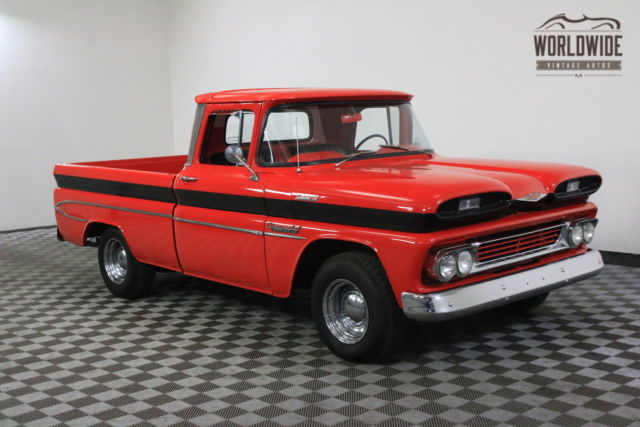 1960 red restored rare fleetside custom v8!