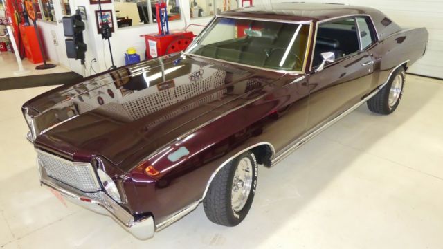 1970 chevrolet monte carlo 17153 miles black cherry 2 door hard top 350 automat