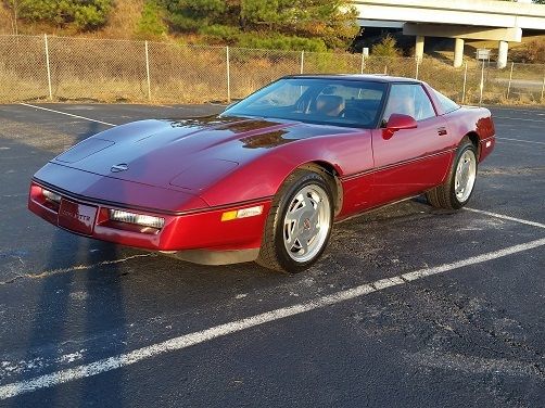 1989 chevrolet corvette 73810 miles red
