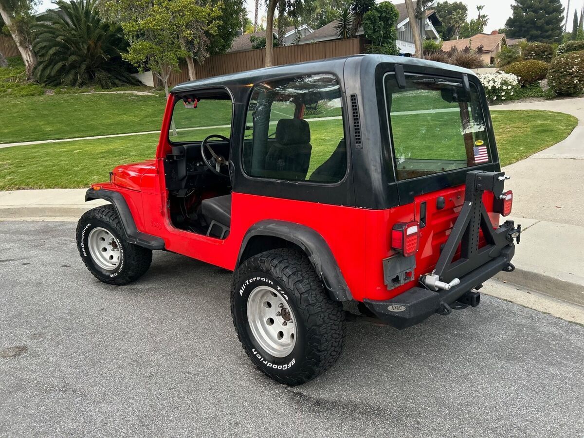 1992 jeep wrangler yj 4x4 straight "6" cylinder, 4.0l, 190 hp. calif. rust free
