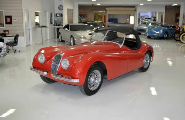 1952 jaguar xk120 ots roadster, rust free, survivor! 0 red manual