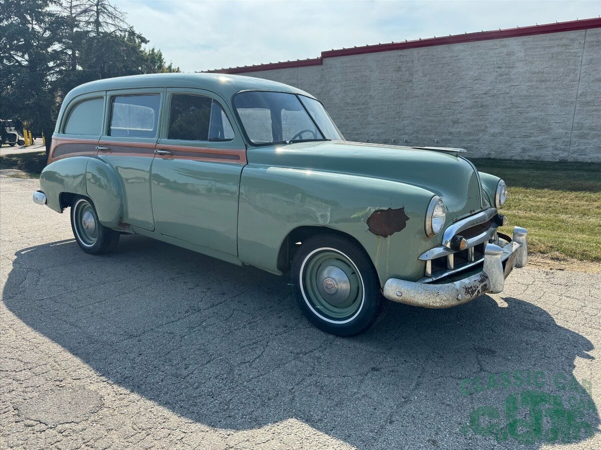 1950 chevrolet deluxe tin woody wagon clone - clean title runs & drives woodie