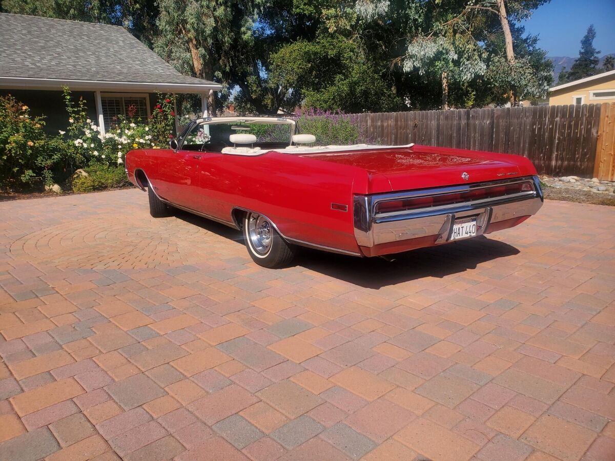 1970 chrysler 300 red convertible 440