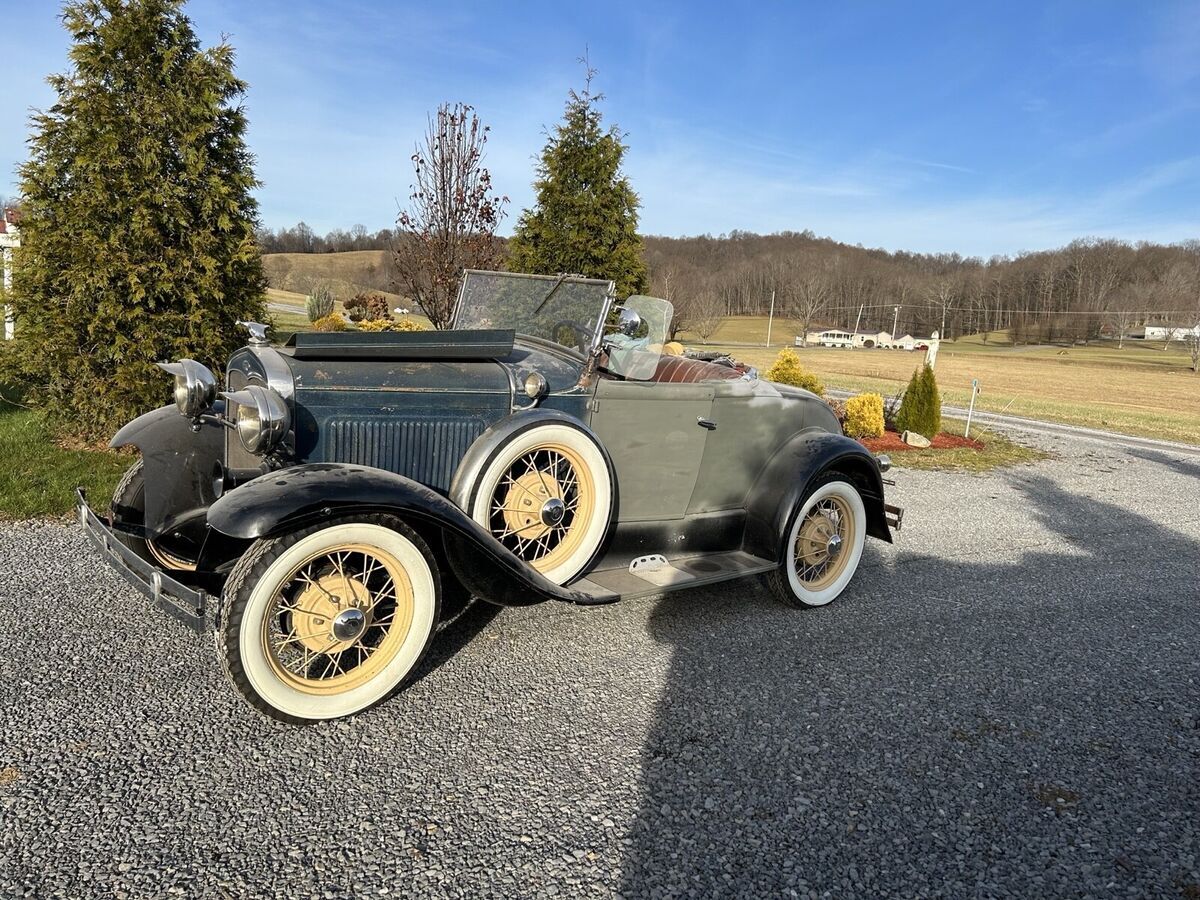 1931 ford model a coupe blue
