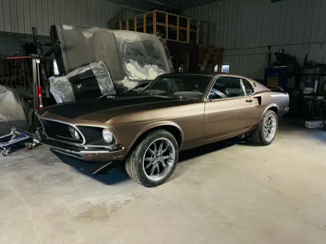 1969 ford mustang fastback no reserve hatchback brown rwd manual fastback