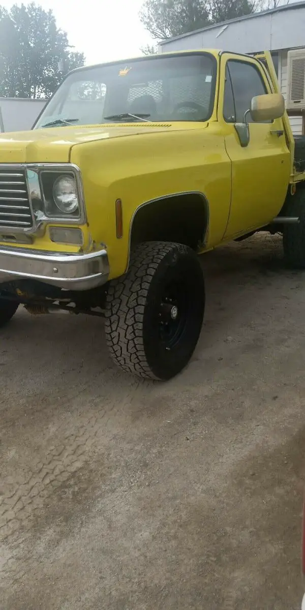 1980 chevrolet k 1500 pickup yellow 4wd manual