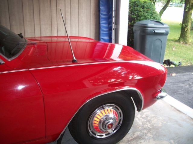 1965 chevrolet corvair convertible - red with white interior and top!