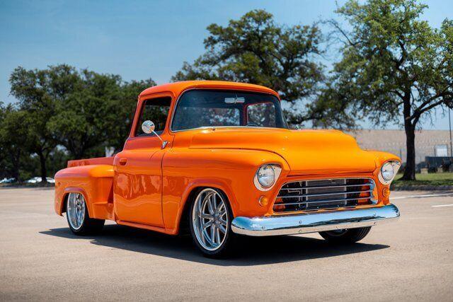 1955 chevrolet 3100 big window custom 1111 miles omaha orange truck