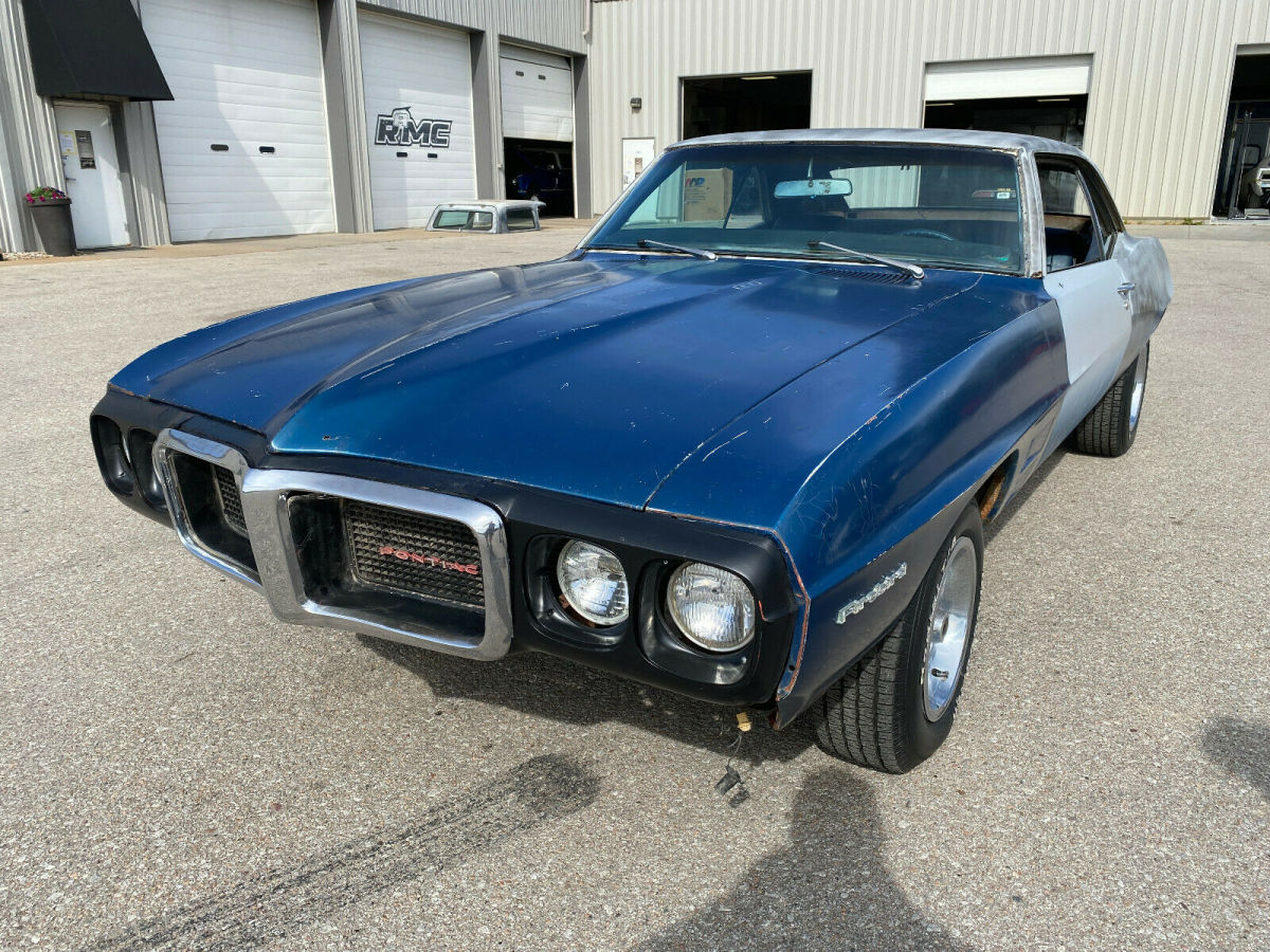 1969 firebird coupe no reserve - very solid, 350ci auto, liberty blue