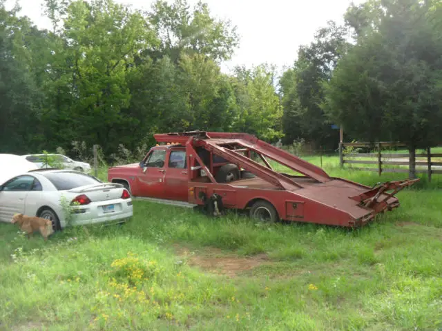 1988 chevrolet 2 car hauler, 454 auto wench with stinger. 1.5 ton dulley