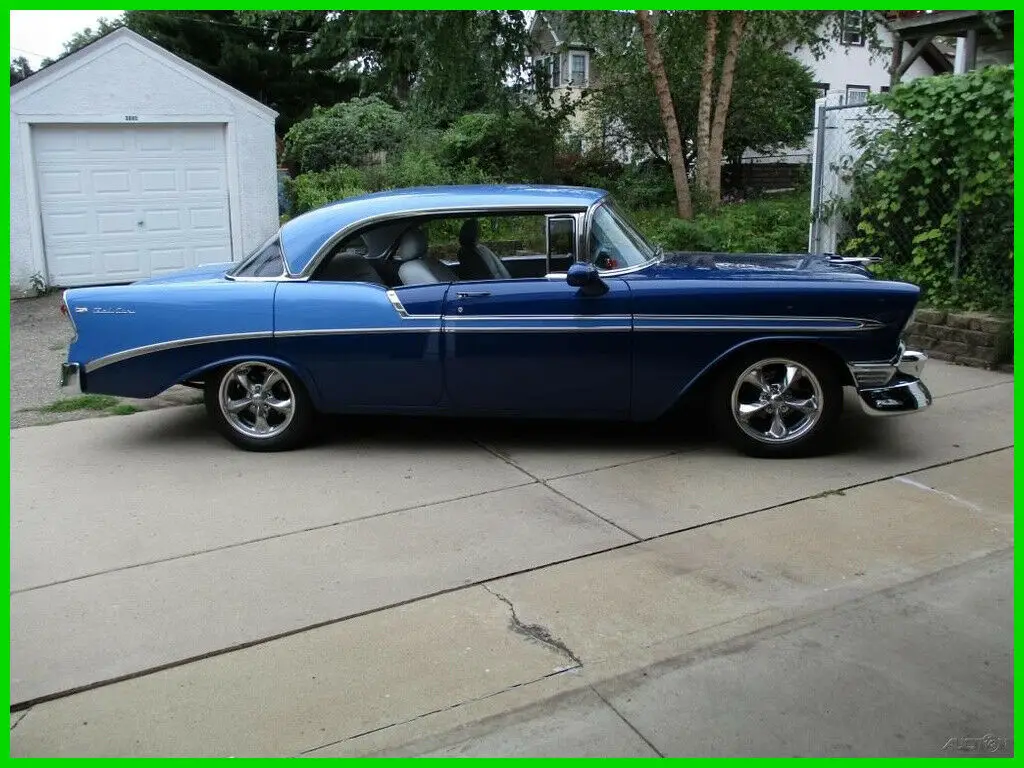 1956 chevrolet bel air hardtop coupe rebuilt ls1 v8 12,000 mi 4-spd auto a/c rwd