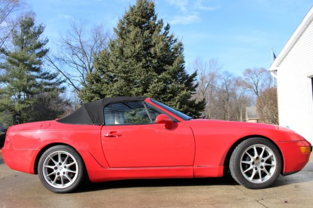 ultra rare 1993 guards red porsche 968 tiptronic cabriolet