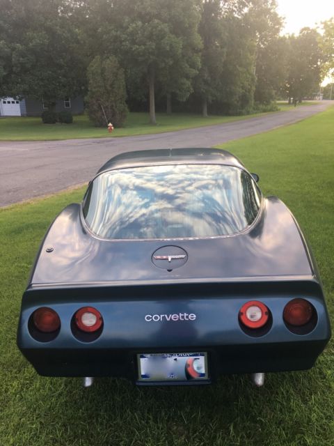 1980 blue chevrolet corvette