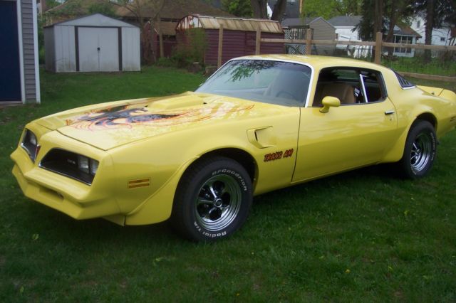 1978 trans am firebird 6.6 t/a yellow rare !! custom pontiac very nice !!!