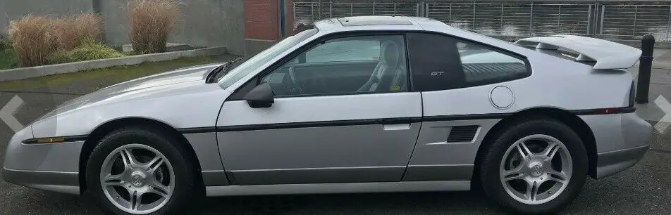 1987 pontiac fiero coupe silver rwd automatic gt