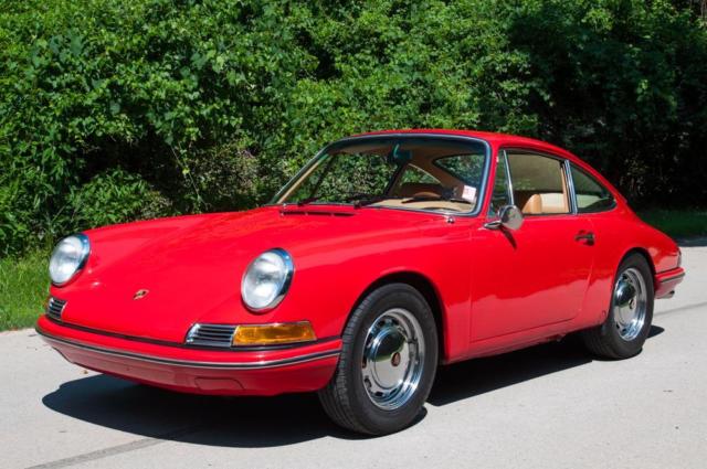 1968 porsche 912, polo red, chrome wheels, service records