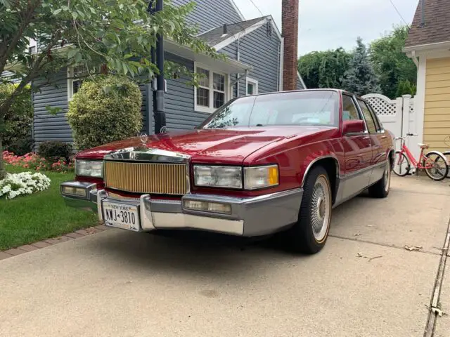1990 cadillac deville sedan red fwd automatic