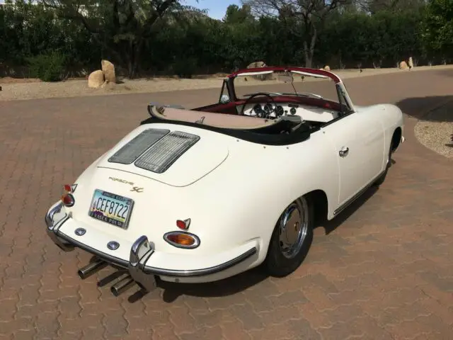 356 sc reutter cabriolet, fresh restoration on a rust free california car