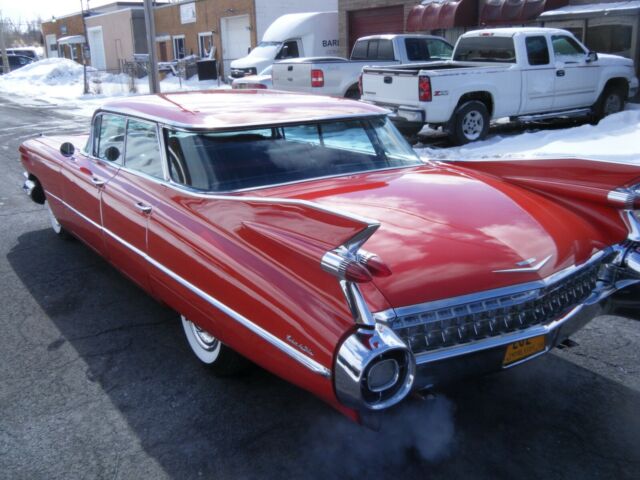 1959 cadillac sedan deville!! rare factory red flat top!!