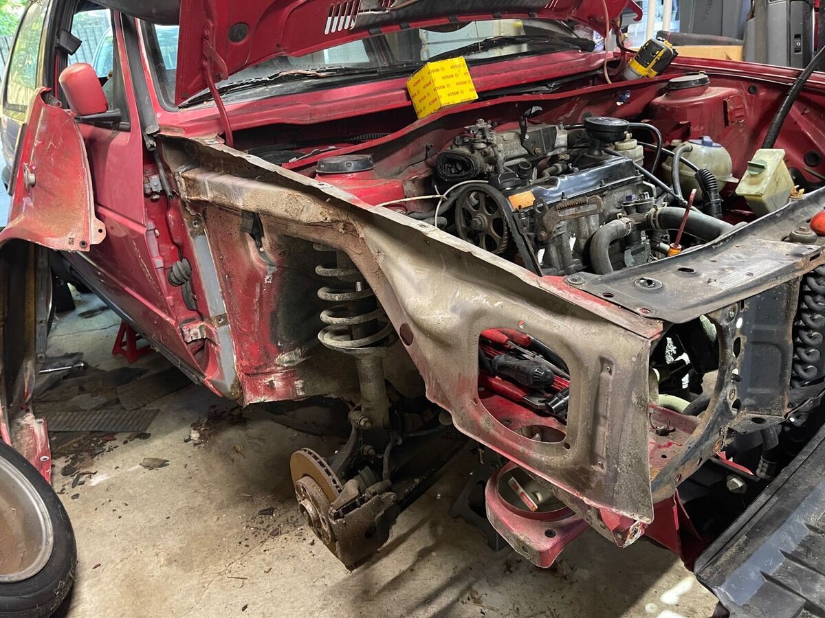 1991 volkswagen golf hatchback red fwd manual gti 8v