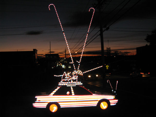 worlds slowest rocket powered candy cane car 1991 candy cane camry toyota