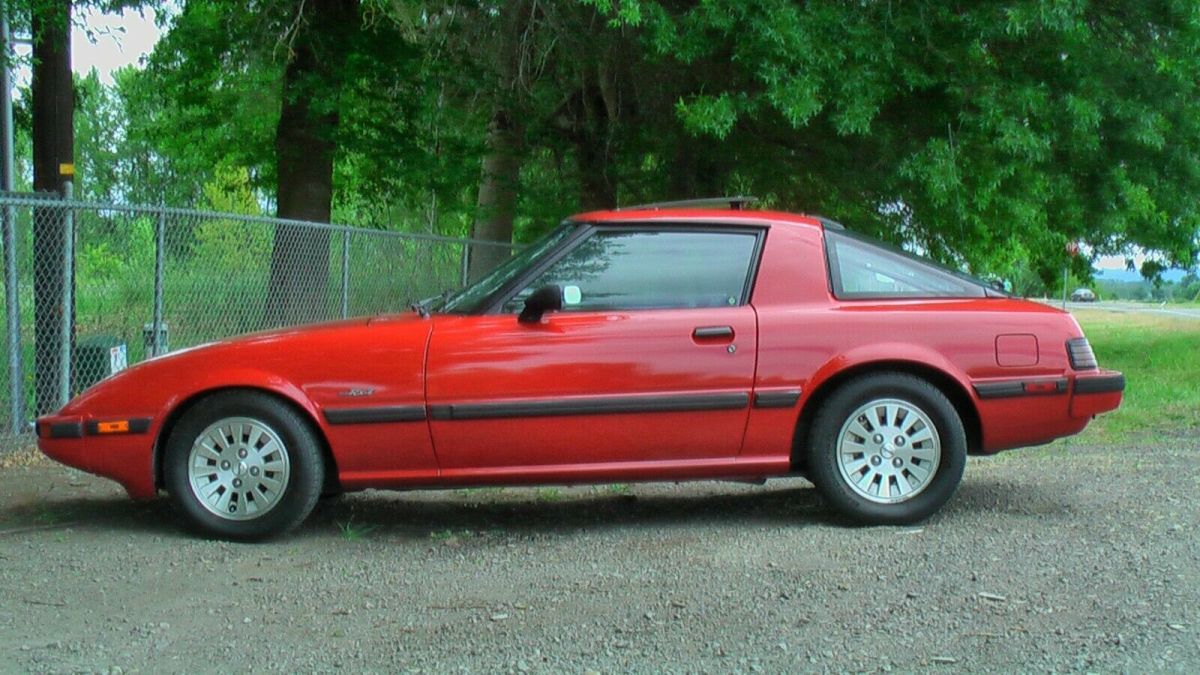 1985 mazda rx-7 gsl-se sunrise red fuel injected lots of records gslse