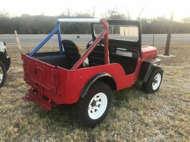 1958 willys jeep project no title ranch truck 0 red jeep 134 ci i4 3 speed manua