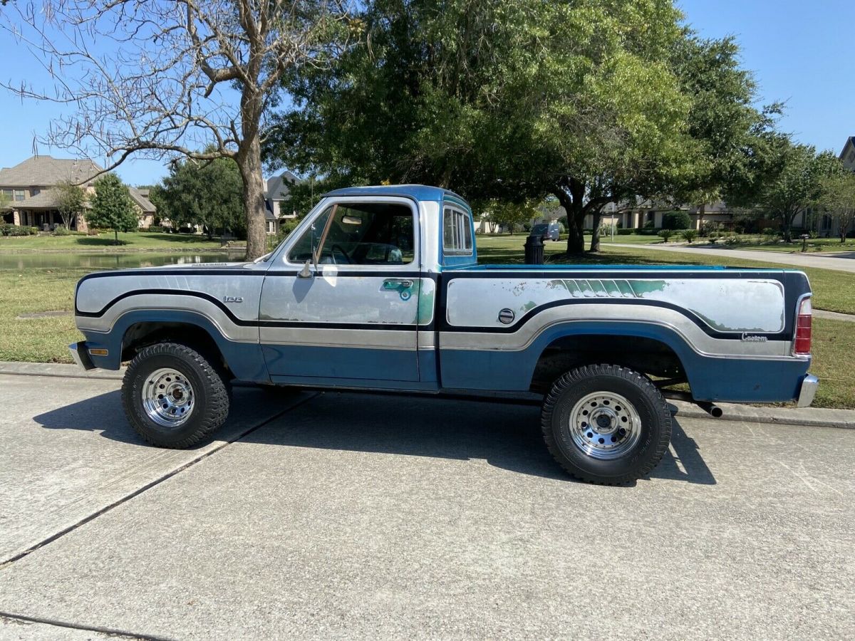 1976 dodge power wagon w100 pickup blue w100