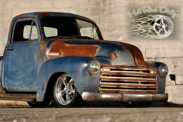 slammed hot rat street rod patina shop truck air ride bagged 3100 47 53 restomod