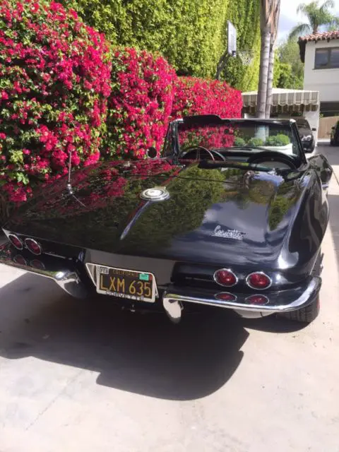 1965 corvette stingray triple black black 2 top beauty !