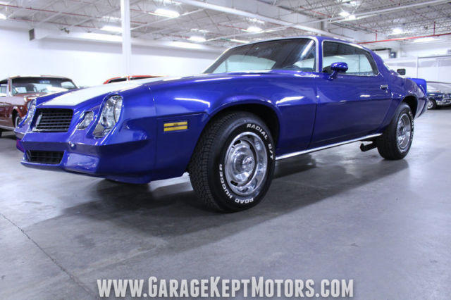 1980 chevrolet camaro dark blue coupe 327 v8 86,046 miles
